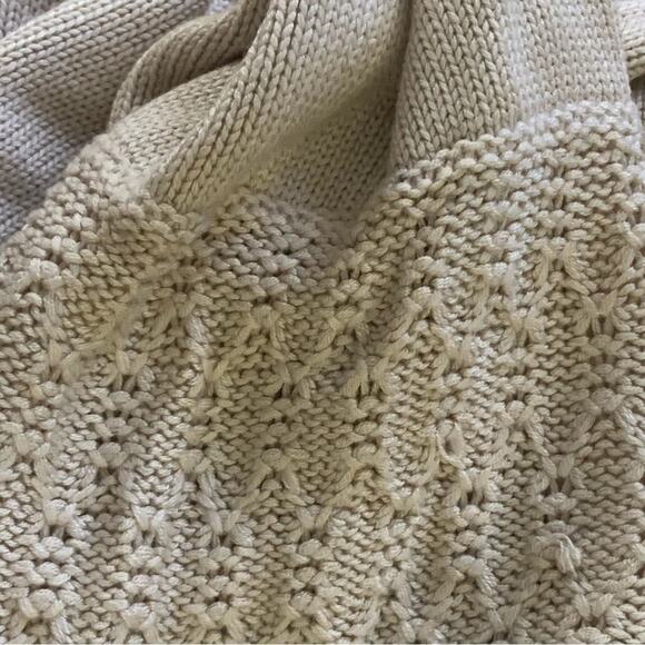 Brown Leather Belted Sweater Medium The Limited Vintage Y2K  Classic Cream - Picture 10 of 12